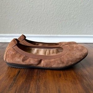 JOSEF SEIBEL Pippa Double Air Reaction Ballet Flats Camel Suede